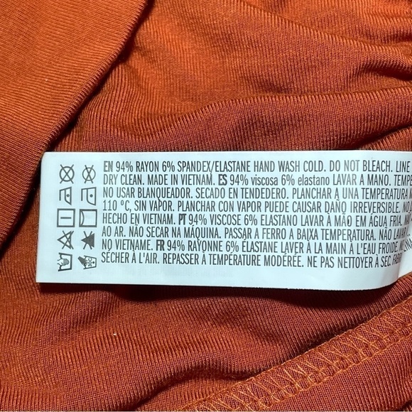 Forever 21 Knit Halter Tank Crop Top Size Large Burnt Orange Ruched NWT - Picture 8 of 8